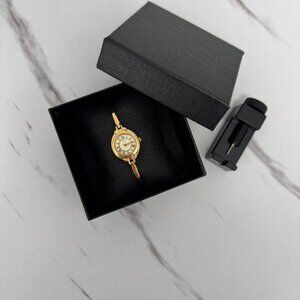 SKU:0109 Women gold mini watch gold bracelet vintage inspired + in a gift box